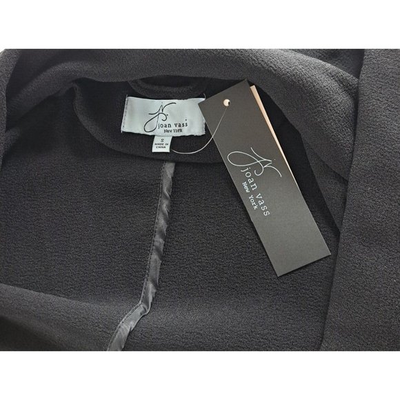 Womens Joan Vass Blazer NWT NEW Black Open Front Lightweight Career Small - Picture 5 of 6